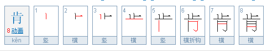 肯字的部首是什么