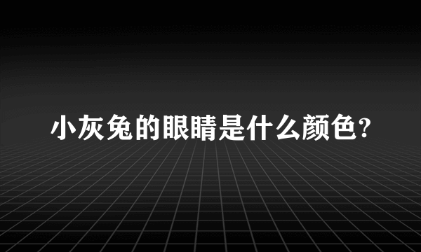 小灰兔的眼睛是什么颜色?