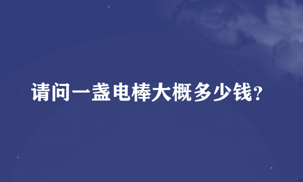 请问一盏电棒大概多少钱？