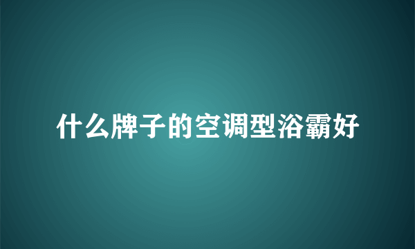 什么牌子的空调型浴霸好