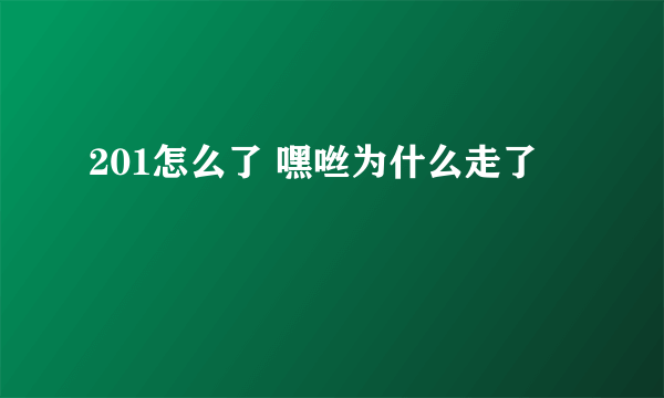 201怎么了 嘿咝为什么走了