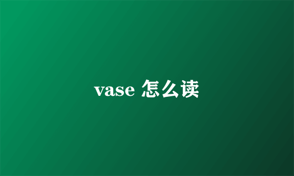 vase 怎么读