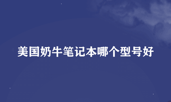 美国奶牛笔记本哪个型号好