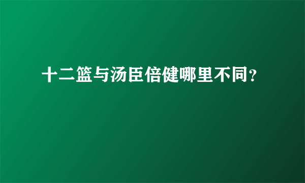 十二篮与汤臣倍健哪里不同？