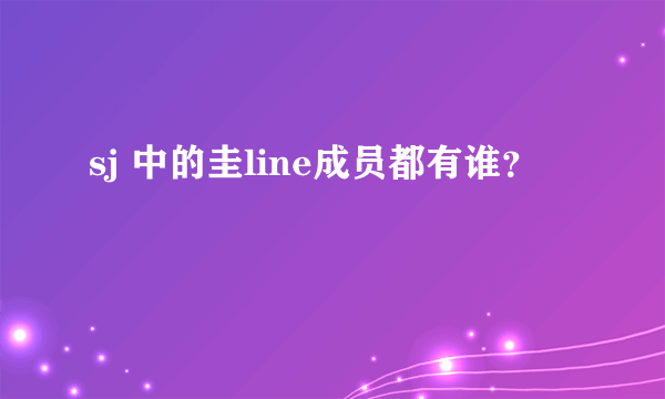 sj 中的圭line成员都有谁？