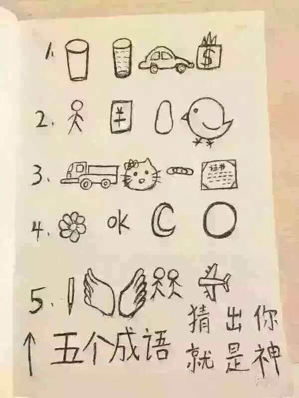 看图成语第一个是车，第二个是猫的，第四个是证书的是什么成语？