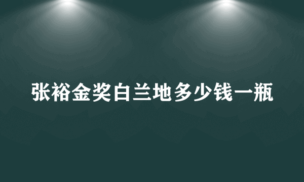 张裕金奖白兰地多少钱一瓶