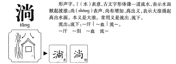 淌字怎么组词，谢谢。