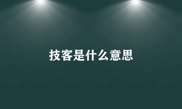 技客是什么意思