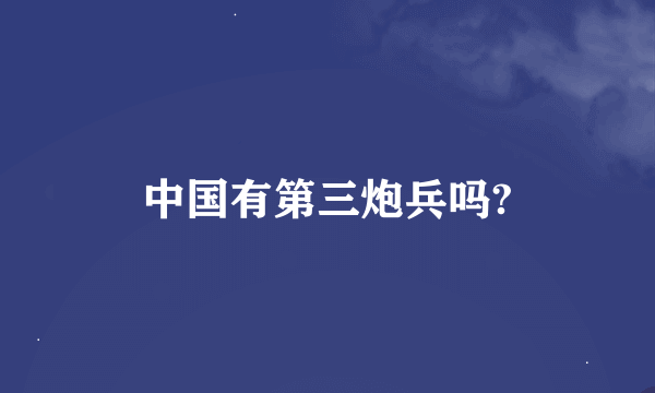 中国有第三炮兵吗?