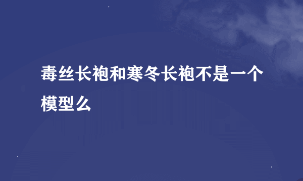 毒丝长袍和寒冬长袍不是一个模型么