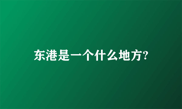 东港是一个什么地方?