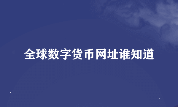 全球数字货币网址谁知道