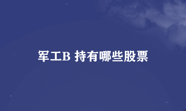 军工B 持有哪些股票