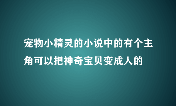 宠物小精灵的小说中的有个主角可以把神奇宝贝变成人的