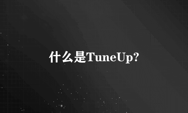 什么是TuneUp?