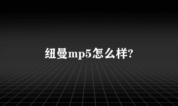 纽曼mp5怎么样?