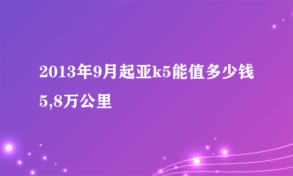 2013年9月起亚k5能值多少钱5,8万公里