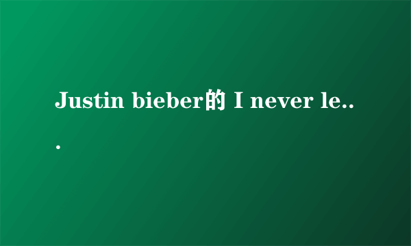 Justin bieber的 I never let you go的歌词的中文翻译是什么？