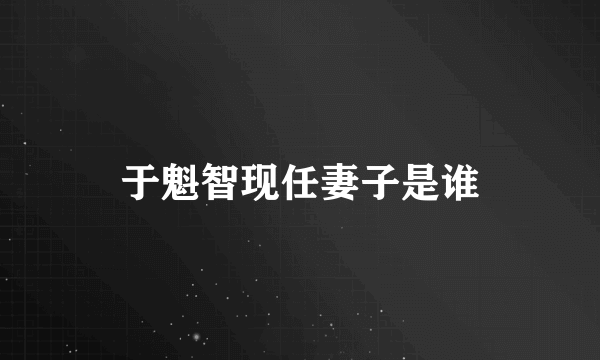 于魁智现任妻子是谁