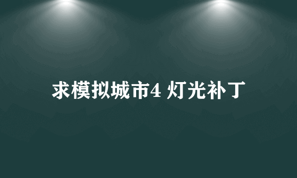 求模拟城市4 灯光补丁