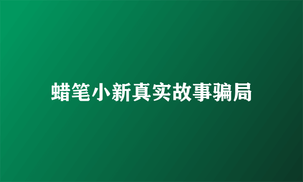 蜡笔小新真实故事骗局