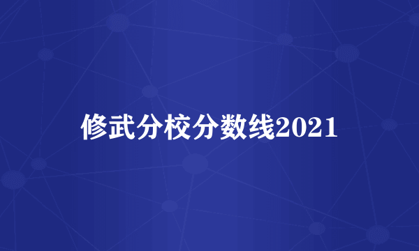 修武分校分数线2021