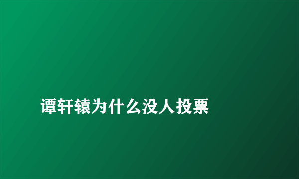 
谭轩辕为什么没人投票

