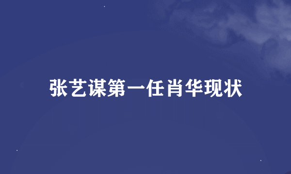 张艺谋第一任肖华现状