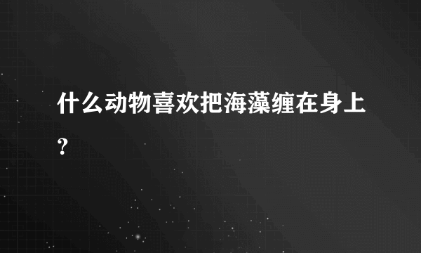 什么动物喜欢把海藻缠在身上？