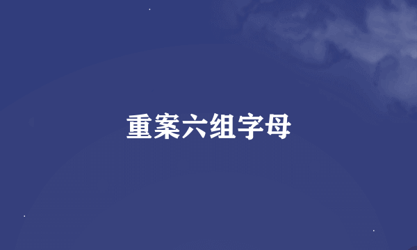 重案六组字母