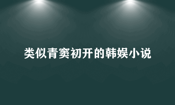 类似青窦初开的韩娱小说