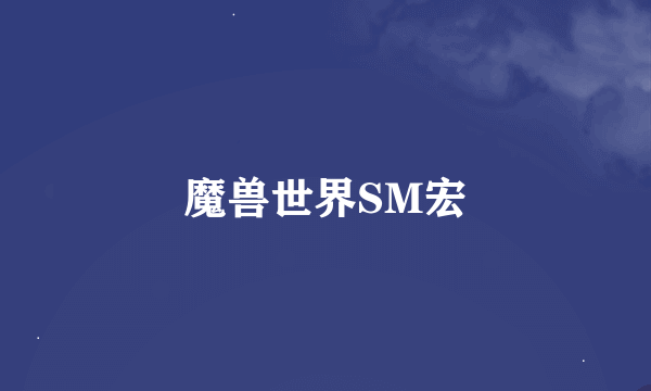 魔兽世界SM宏