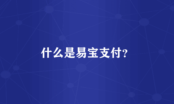 什么是易宝支付？