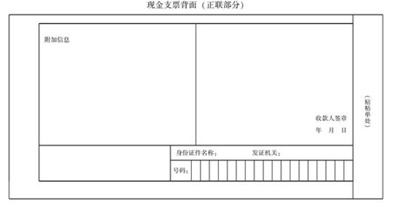 现金支票正、背面怎么填写？