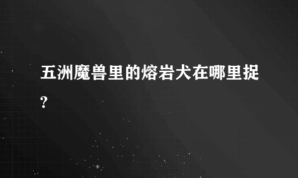 五洲魔兽里的熔岩犬在哪里捉?