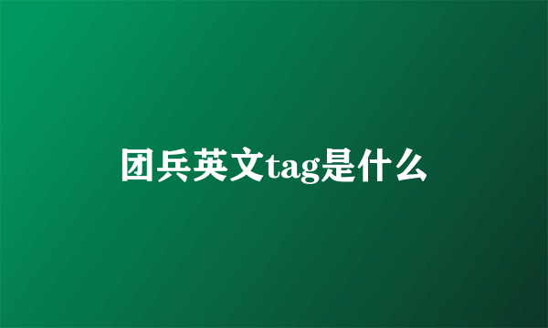 团兵英文tag是什么