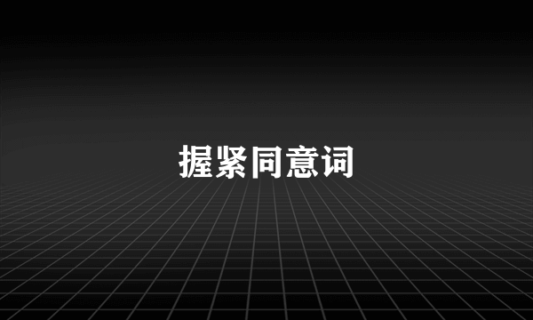 握紧同意词