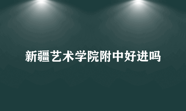 新疆艺术学院附中好进吗