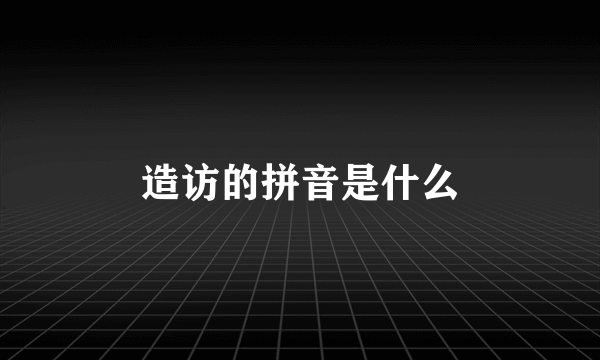 造访的拼音是什么