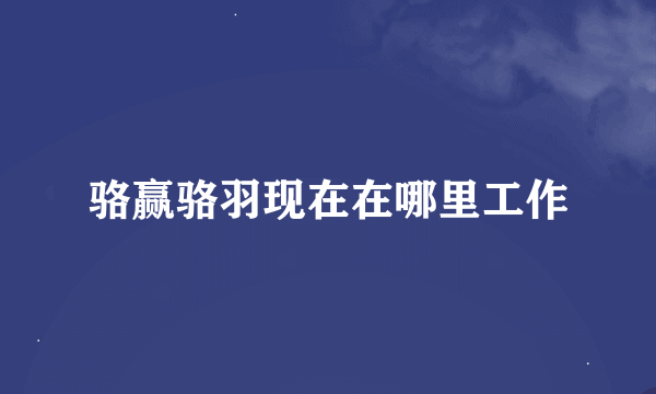 骆赢骆羽现在在哪里工作