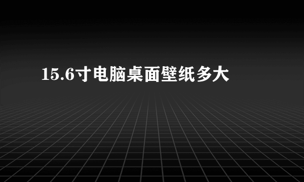 15.6寸电脑桌面壁纸多大