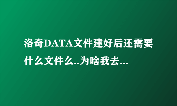 洛奇DATA文件建好后还需要什么文件么..为啥我去YY大杂烩下载补丁放在DATA文件夹里总是没效果