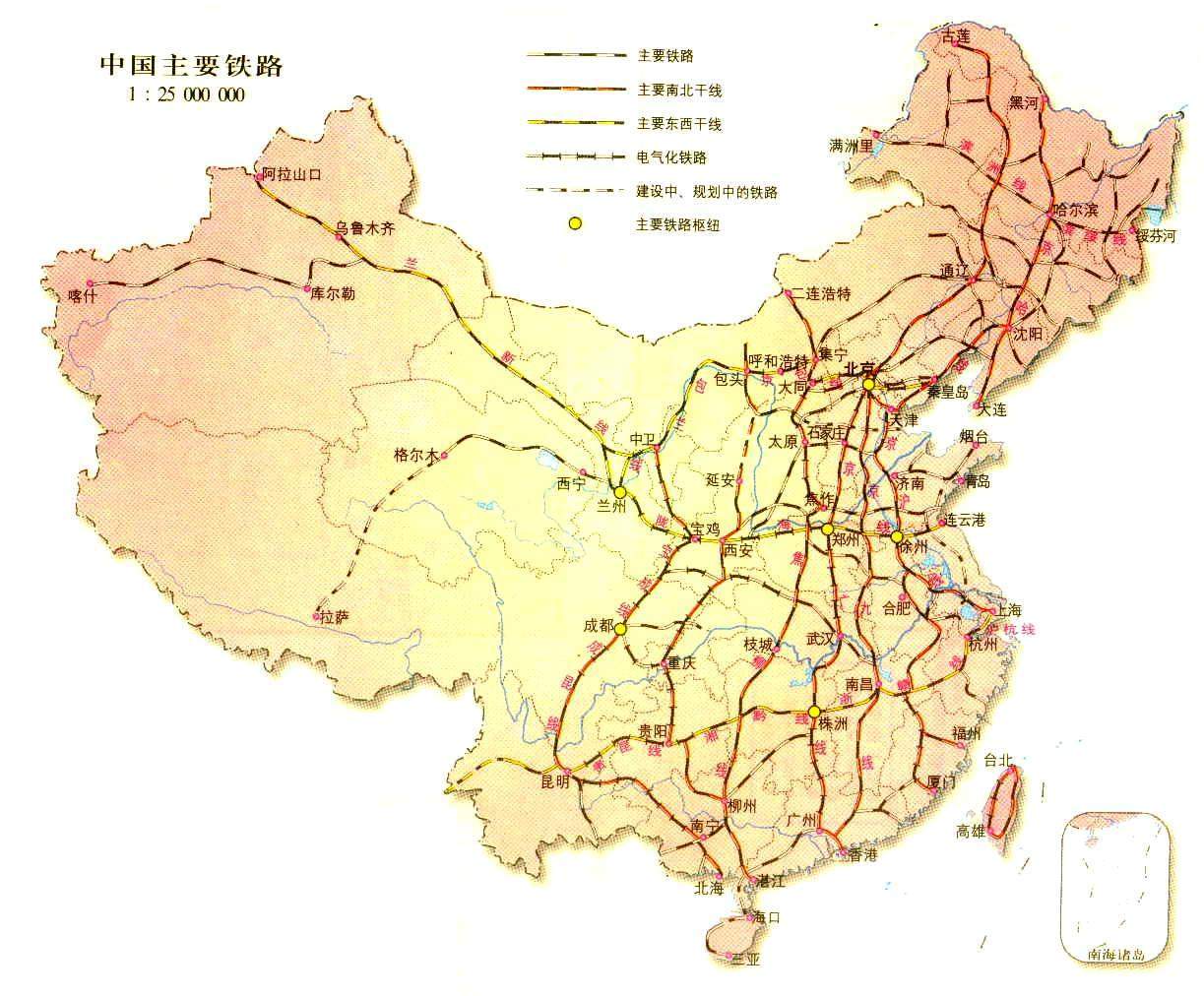 中国铁路交通地图★中国详细地图(2009-08-0804:03:32)