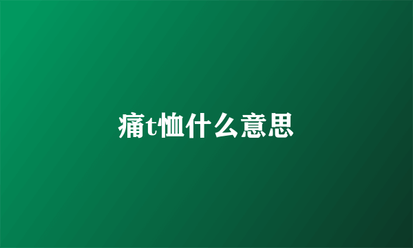 痛t恤什么意思