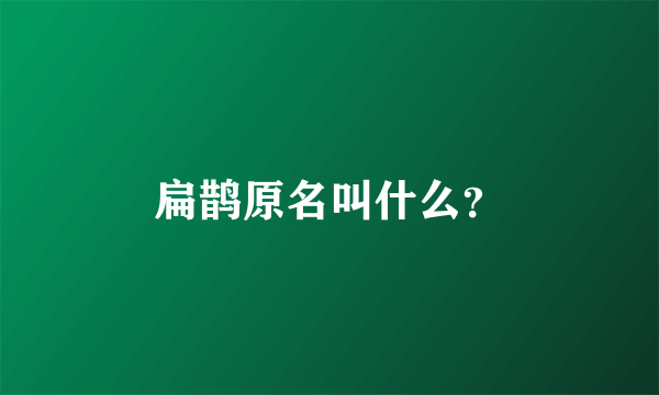 扁鹊原名叫什么？