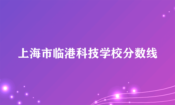 上海市临港科技学校分数线