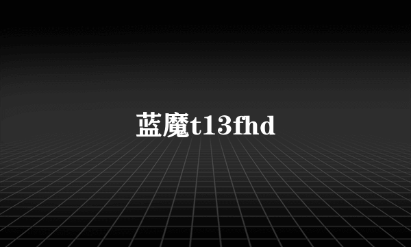 蓝魔t13fhd