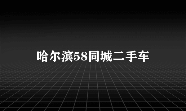 哈尔滨58同城二手车