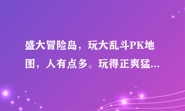 盛大冒险岛，玩大乱斗PK地图，人有点多。玩得正爽猛然显示器自己黑屏了。偶的个神，神马原因呢